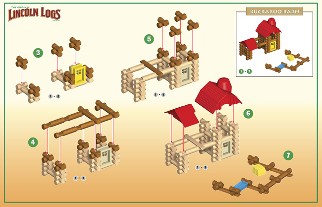 pictorial instructions for lincoln logs