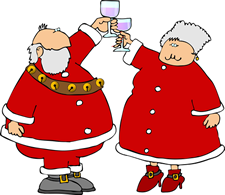 dear santa let's toast