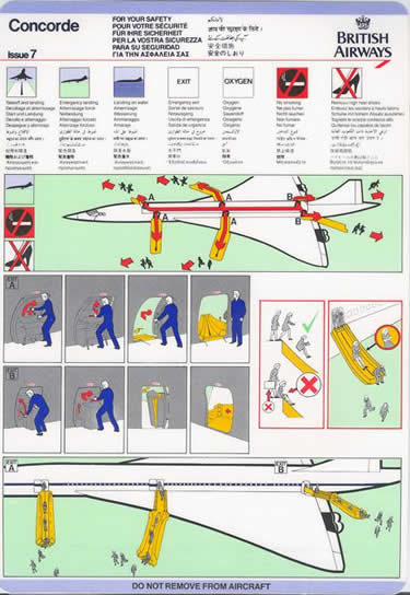 Mach 2 for TCUK - finding a Concorde Safety Card