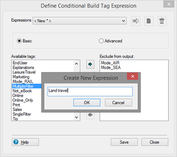 Creating a new Named Conditional Expression