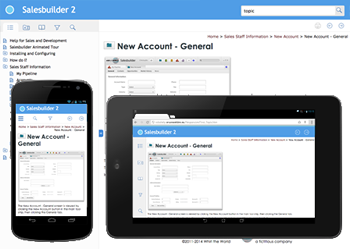 Preview of the Azure Blue layout on different devices