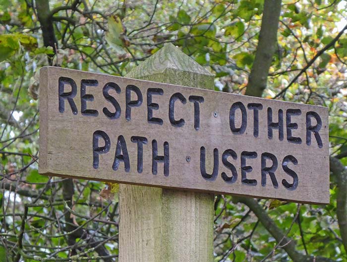 Respect Other Path Users Photo by Tim Green on Flickr.com