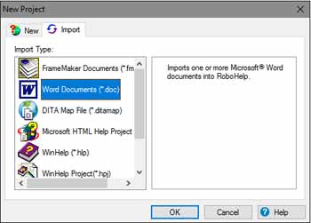 RoboHelp 2017 offers a time-saving feature to convert a Word document to a Help project