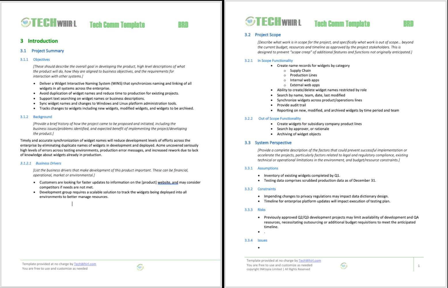 Business Requirements Document: BRD Template In Business Requirement Specification Document Template